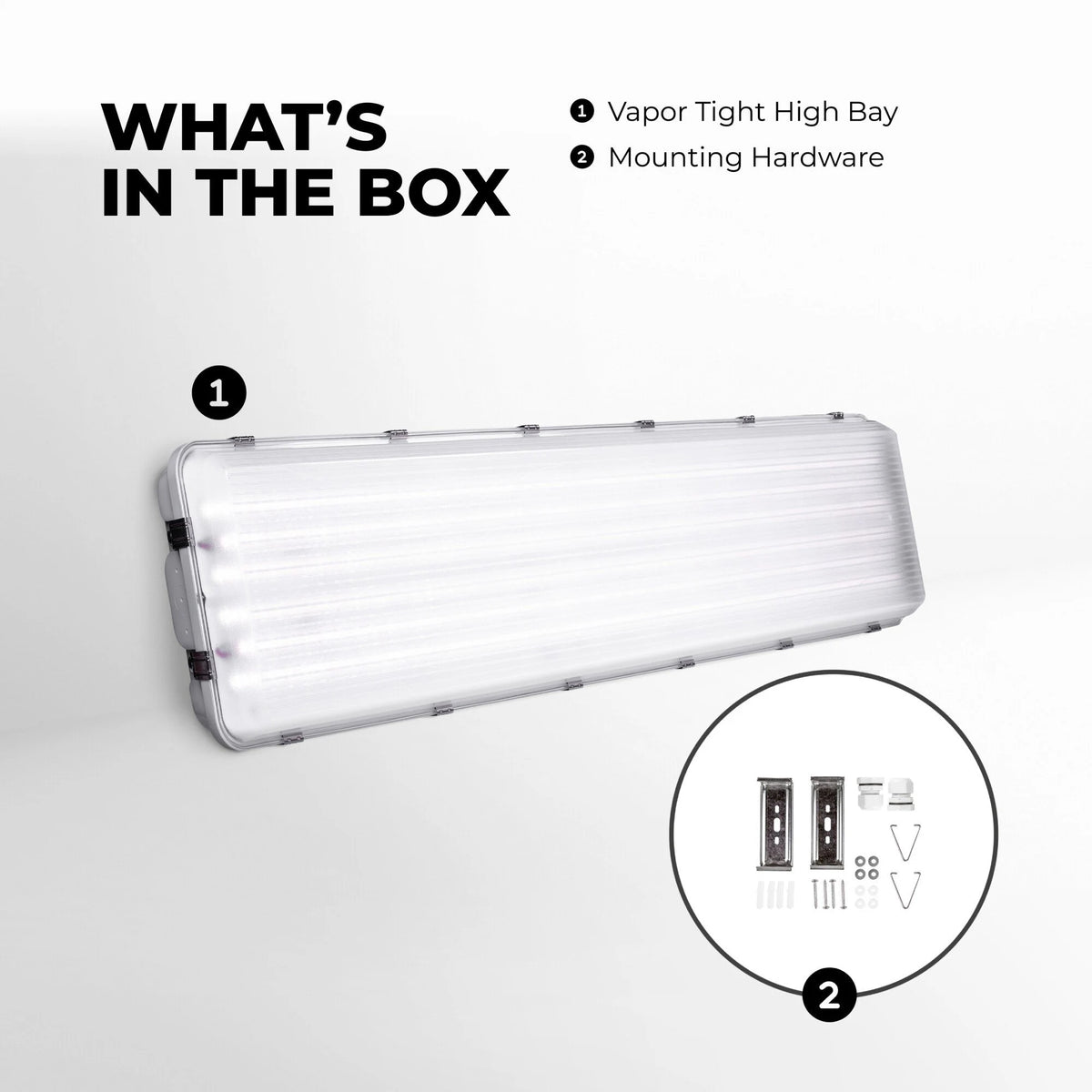4 ft LED Vapor Tight Linear High Bay Fixture-NX-LHBJ-220W-3CCT-NEMA