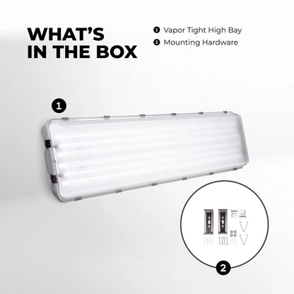 4 ft LED Vapor Tight Linear High Bay Fixture-NX-LHBJ-220W-3CCT-NEMA